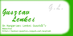 gusztav lenkei business card